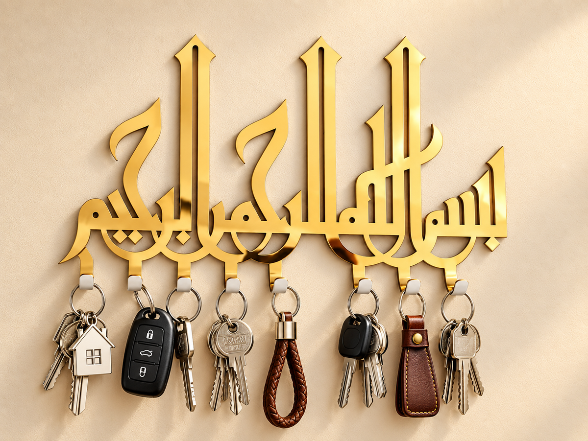 Golden Metal & Durable Key Stand